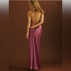 Reformation Jeany Silk Dress in Strawberry Wine